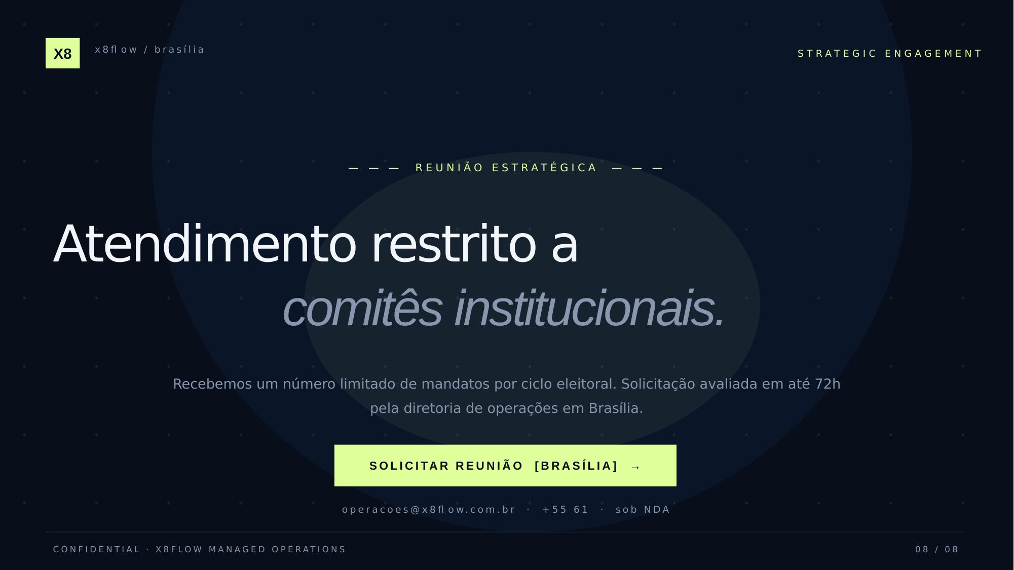 X8flow dossiê institucional — slide 8